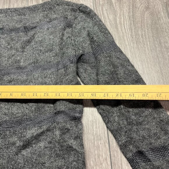 Part Two Mohair Small Grey Dress Knit Designer Striped - Picture 8 of 10